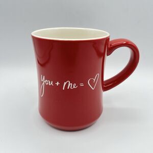 OPALHOUSE Stoneware YOU & ME = HEART RED AND WHITE